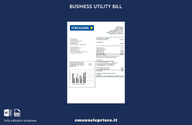 stile verificato Kazakistan Yokogawa Electric Kazakistan modello di bolletta del